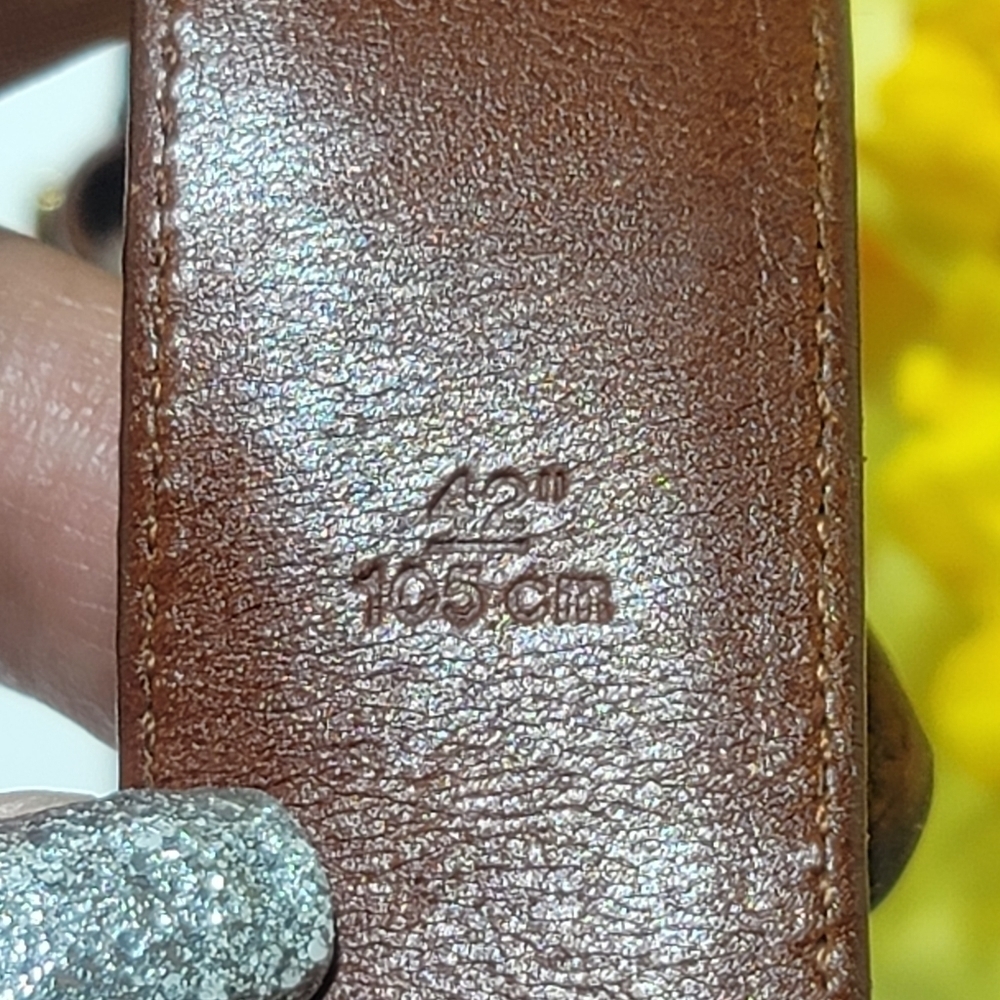 COACH WOMEN BELT 42" 105CM BROWN COLOR - Picture 4 of 12